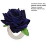6Pcs Artificial Rose Napkin Rings Fabric Flower Napkin Holders Rustic Napkin Rings for Weddings Anniversaries Dining Table Decor