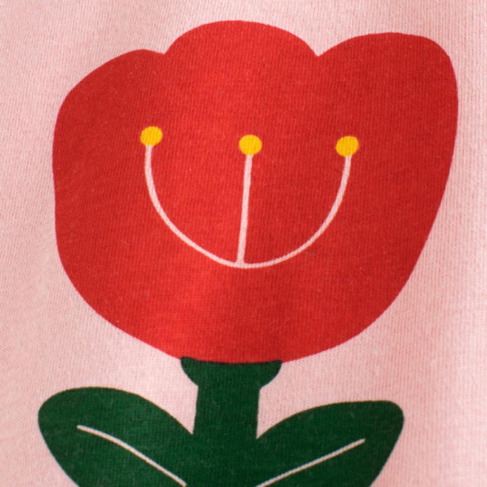 Kinderkleidung Sommer Kinder T-Shirts Niedlicher Blumendruck Kinder Cartoons Top für Mädchen T-Shirts T-Shirt