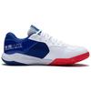 New LINING Badminton Shoes Unisex Low Top White/Blue/Red AYTS020-6