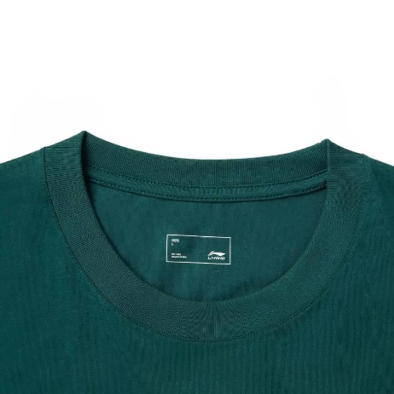 Li Ning Letter Print Fashion Simple Comfortable Versatile Round Neck Pullover Short Sleeve T-Shirt Casual Sports Set Unisex Tops AHSV151-5+AKST593-7