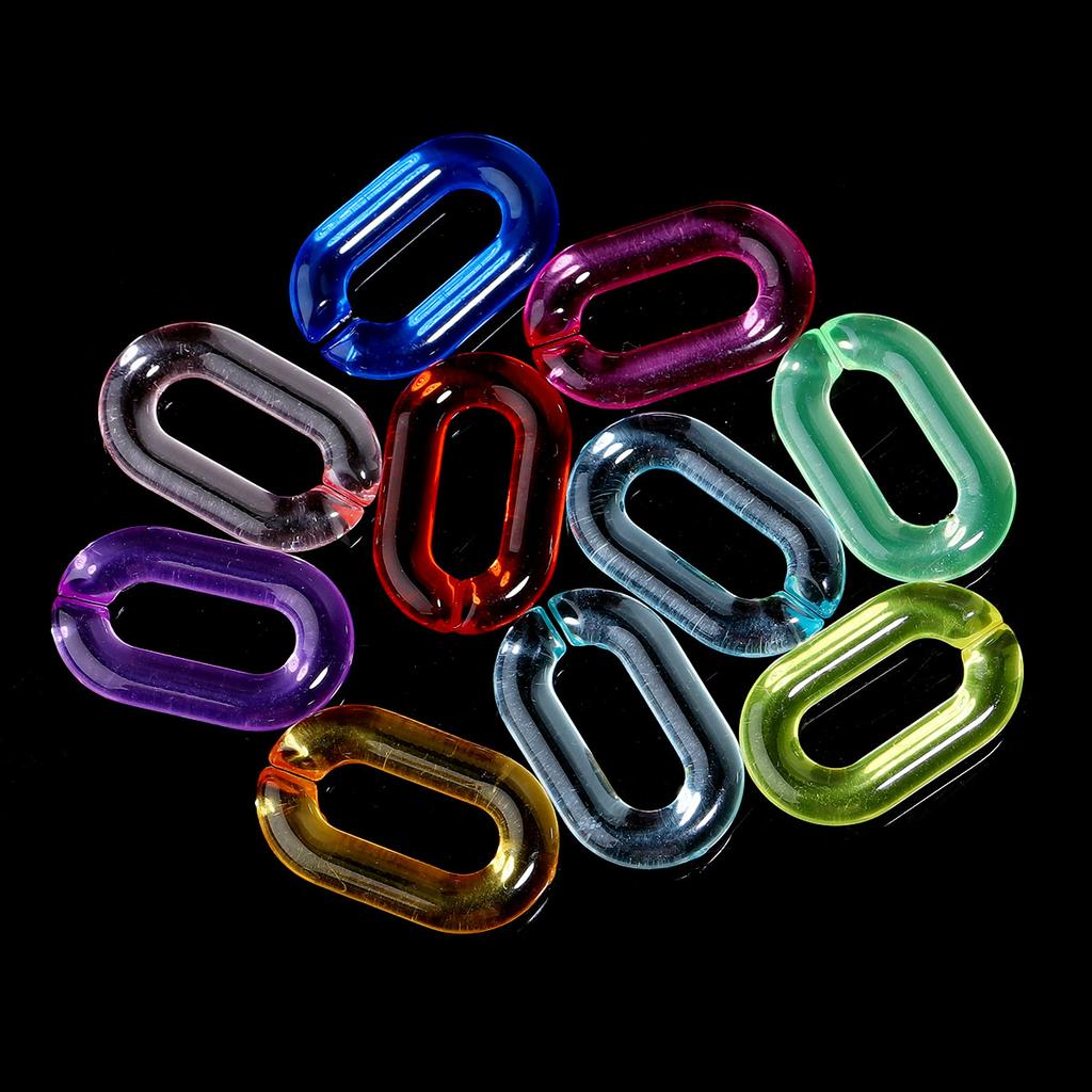 10pcs/lot Colorful Oval Acrylic Chain Clasps For Jewelry Making Findings DIY Earrings Bracelet Necklace Connector Accessories