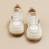 Women's shoes 2026 spring round toe thick sole white shoes women's casual single shoes