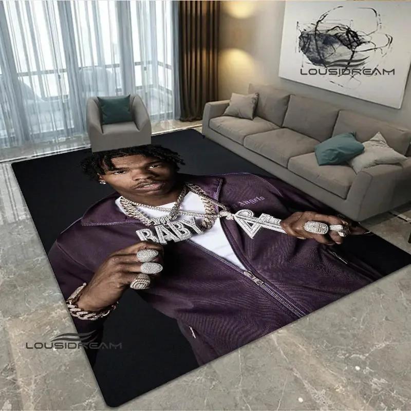 2026 Hip-hop singer Lil Baby carpet Non-slip carpet Yoga mat carpets for living room area rug Door pad anime rug birthday gift
