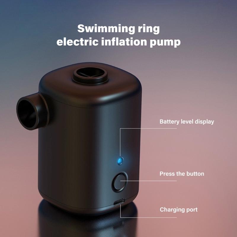 4kPa Mini Luftpumpar Bärbar Uppladdningsbar Uppblåsare För Poolleksaker Sovmattor Camping Vandring Resa