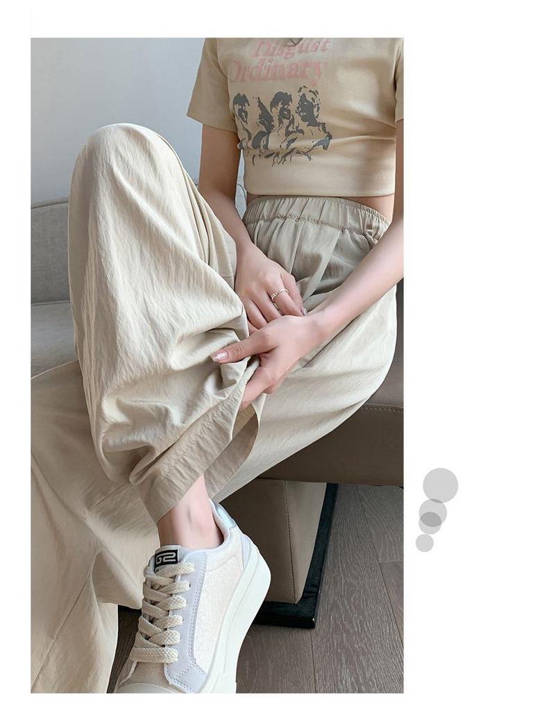 Women's Retro High-Waist Wide-Leg Pleated Pants - Summer Casual Loose Fit