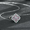 Gica Gema High Carbon Diamond Pendants Necklace 925 Sterling Silver Pink Gemstone Romantic Fine Jewelry Wedding Party Gifts New Trend
