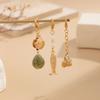 Zinc Zinc Alloy Beaded Key Chain DIY Bikini Buckle Cute Fish Conch Shell Keychain  Bag Pendant