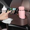 Car Seat Back Organizer With Cup Holder,Tissue Box, And Cell Phone Holders Car Headrest Rear Seat Multifunctional Storage Box