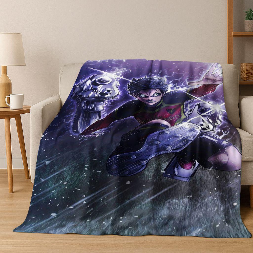 Cartoon BLUE LOCK Football Anime Isagi 3D Flannel Blanket,Warm and Cozy Soft Throw Blanket for Home Bedroom Bed Sofa Cover Kids