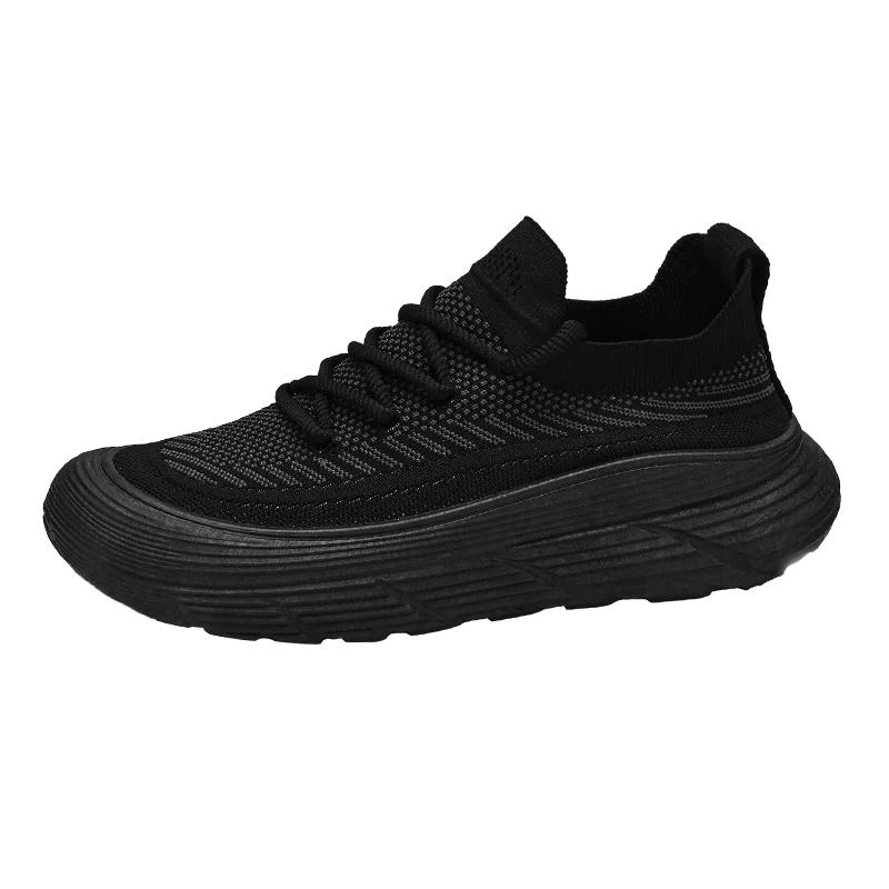 Men's Shoes Summer Breathable 2024 New Fly Woven Mesh Thin Sports Shoes Versatile Lightweight Thick Sole Casual Running Shoes