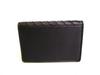 Подлинная визитница BOTTEGA VENETA Intrecciato из черной кожи #a063, восстановленная