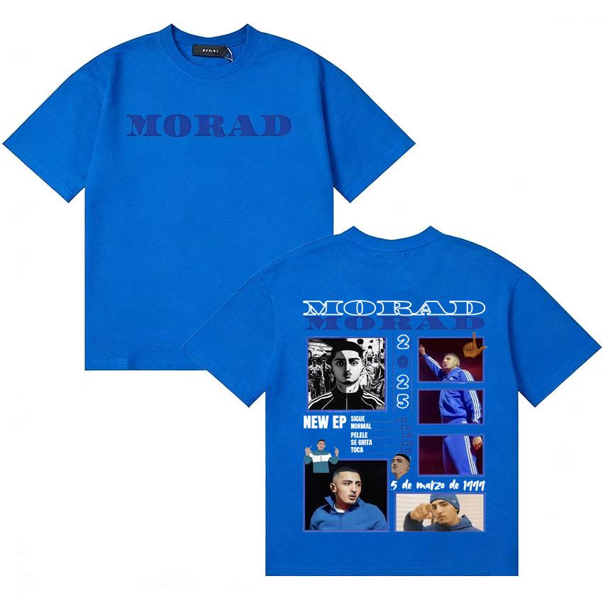 Singer Morad Pop Music T Shirt Unisex Women Casual Cotton Tide Tee Shirt Crewneck Loose Short Sleeve Tshirts Streetwear Teenagers
