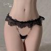 Sex Underwear Sexy Pure Desire Low Waist Large Size Lace Metal Chain Thong Women's T Pants Hair