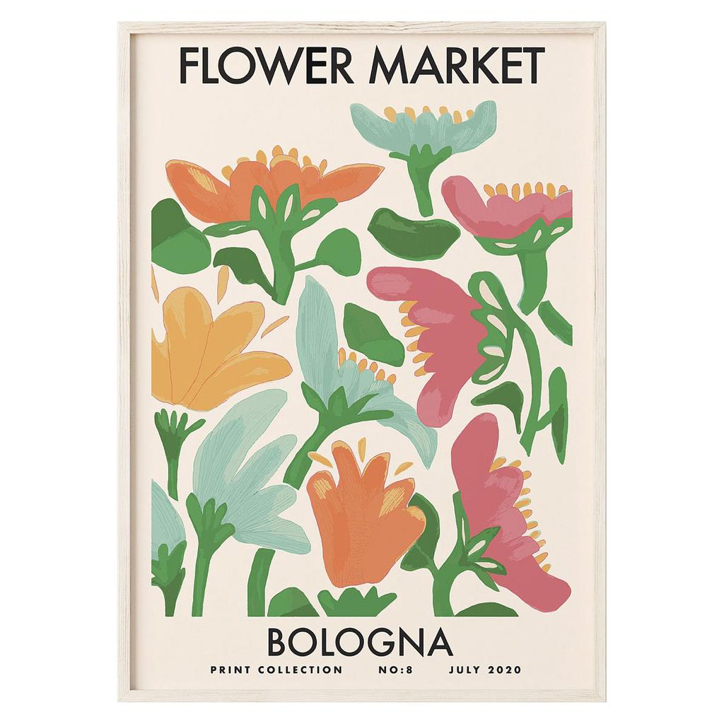 Minimalist Flower Poster Abstract Flower Market Canvas Painting Print Nordic Style Wall Art Picture for Living Room Home Decora