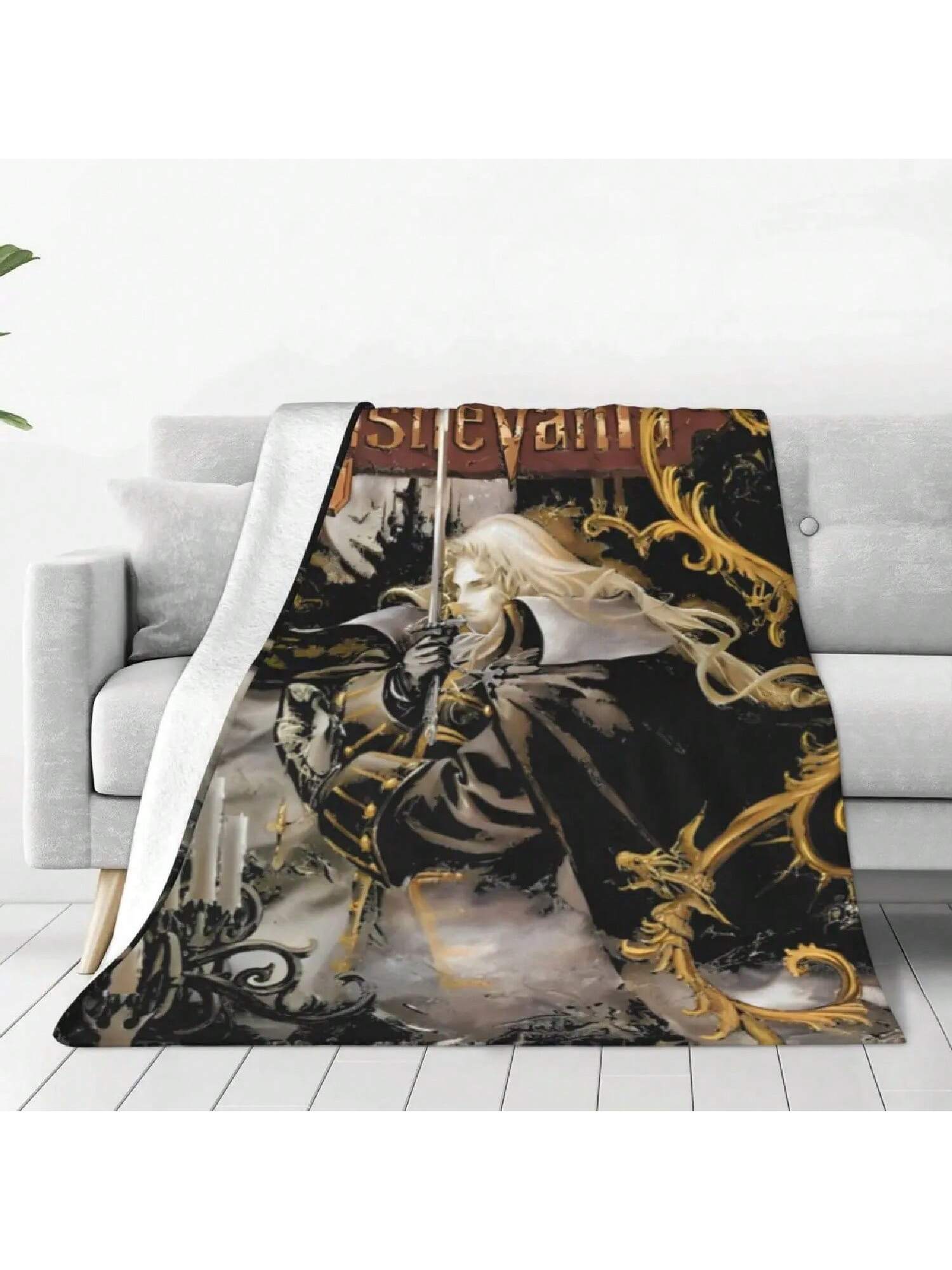 

Castlevania - Symphony Of The Night Flannel Blankets Creative Throw Blankets For Home S 75X95CM сірий колір