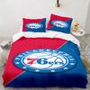 Philadelphia Basketball Team Bettwäsche-Set 3tlg., Hochwertiges Bettwäsche-Set mit 1 Bettbezug und 2 Kissenbezügen für Schlafzimmer, Studentenwohnheim Geschenk