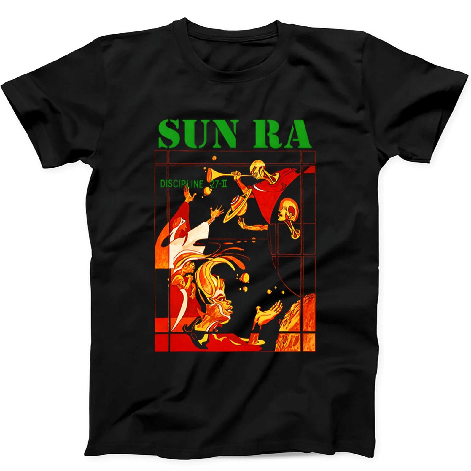 Sun Ra Discipline 27 II Jazz Band Music Gift Tee Black T Shirt B570 L