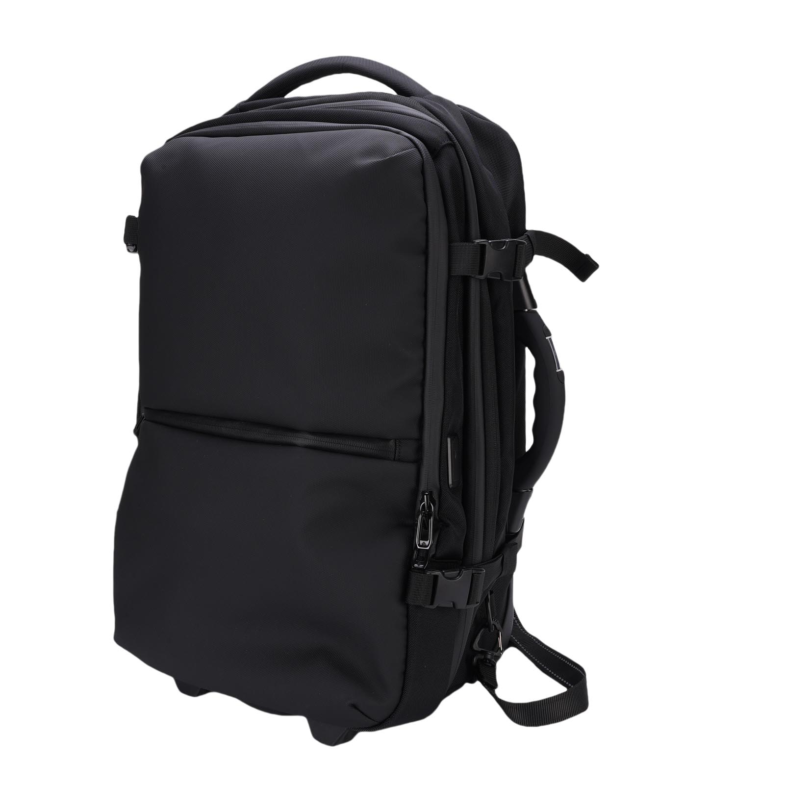 

Compression Backpack Large Capacity Rain Proof Multi Compartment Expandable Suitcase Backpack for Travel with Concealed Wheels