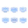 Holographic Dog Bone Keychain Silicone Mold Keychain Charm Epoxy Resin Casting Mold with Hanging Hole for Jewelry Making