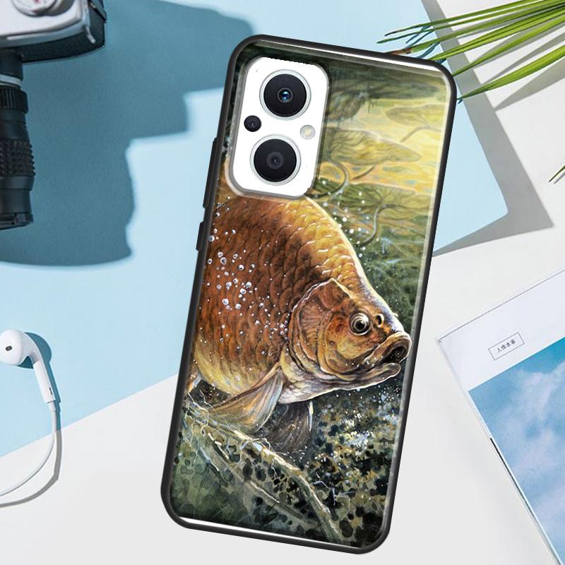 Carps Fish Fishing Case For OPPO Reno 14 12 11 13 F 10 Pro 14F 12F 11F 8 7 Lite OPPO Find X9 X8 X6 X5 Pro Cover
