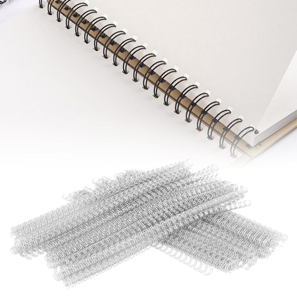 100 Stück Doppeldraht-Bindespirale 20 Blatt Kapazität 3:1 Teilung 34   6,4mm Durchmesser Set-Kit für   Papier