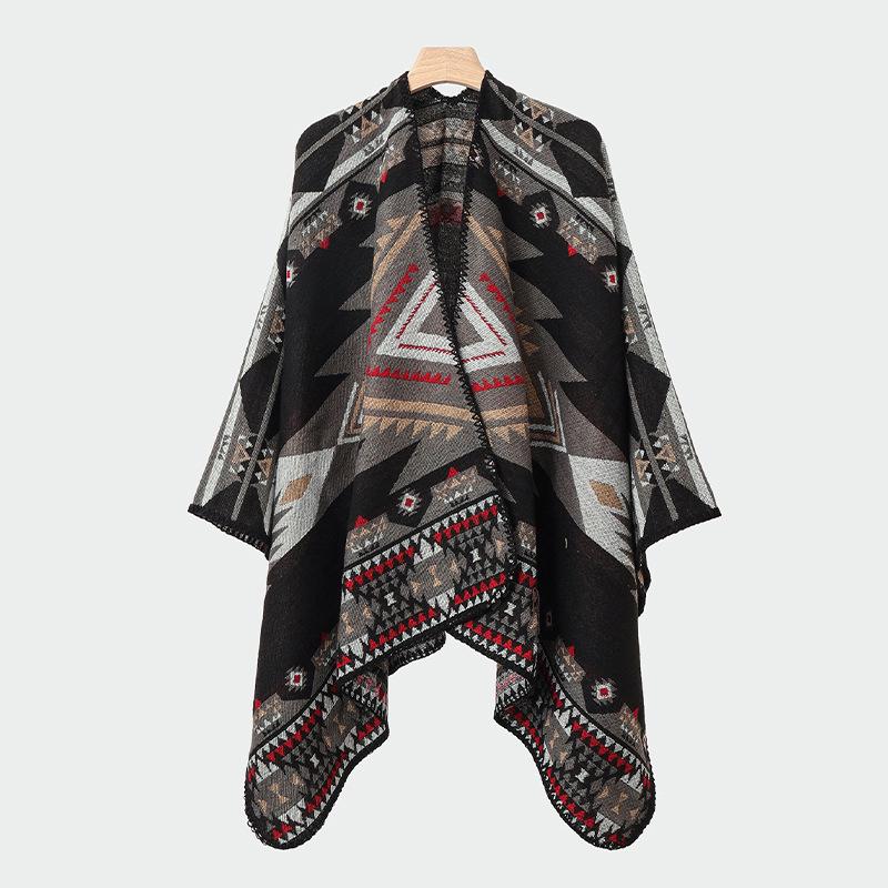 Men's & Women's Hooded Shawl Cape Cloak - Spring/Summer Scarf, Yunnan Xinjiang Tibet Style
