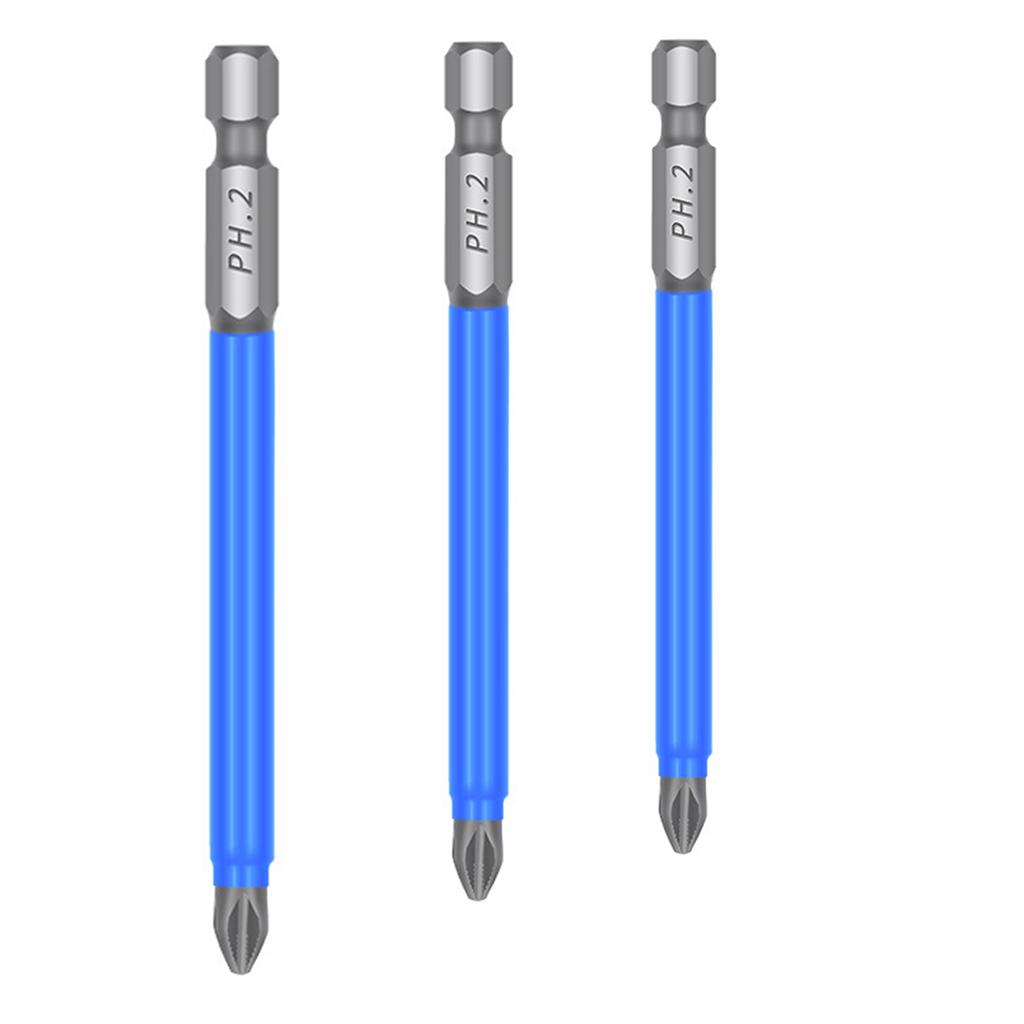 2/3/4/5/7pcs Magnetic Batch Heads Impact Strong Cross High Hardness 25/50/65/70/90/127/150mm for PH2 Screwdriver Set