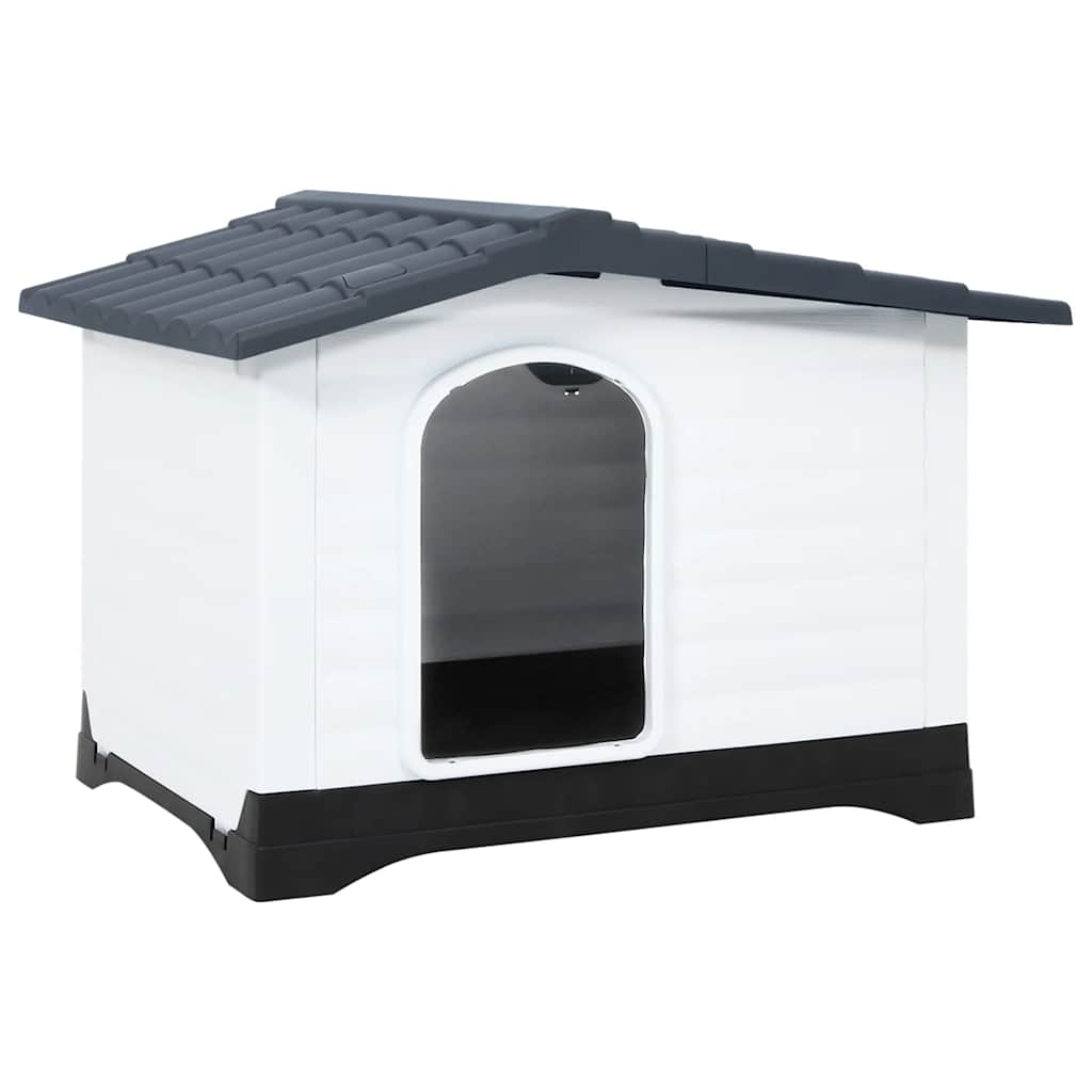 Vidaxl Buda Dla Psa, Szara, 90,5X68X66 Cm, Polipropylen