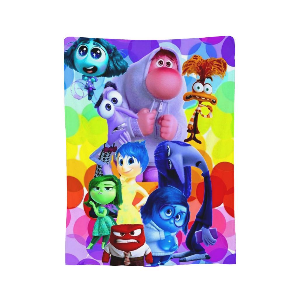 Inside Out Wool Blanket Cartoon Action Comedy Funny Throw Blankets for  Sofa Bedding Lounge 125*100cm Rug Piece,