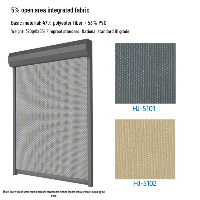Smart Windproof Electric Roller Blind: Automatic Lifting, Light Blocking, Rainproof, Mosquito-Proof, Remote-Controlled Balcony Curtain.