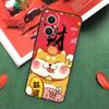 China cute lucky cat Case For OPPO Reno 10 11 12 13 14 Pro 11F 12F 13F 14F 7 8 Lite OPPO Find X9 X8 X5 Pro Cover