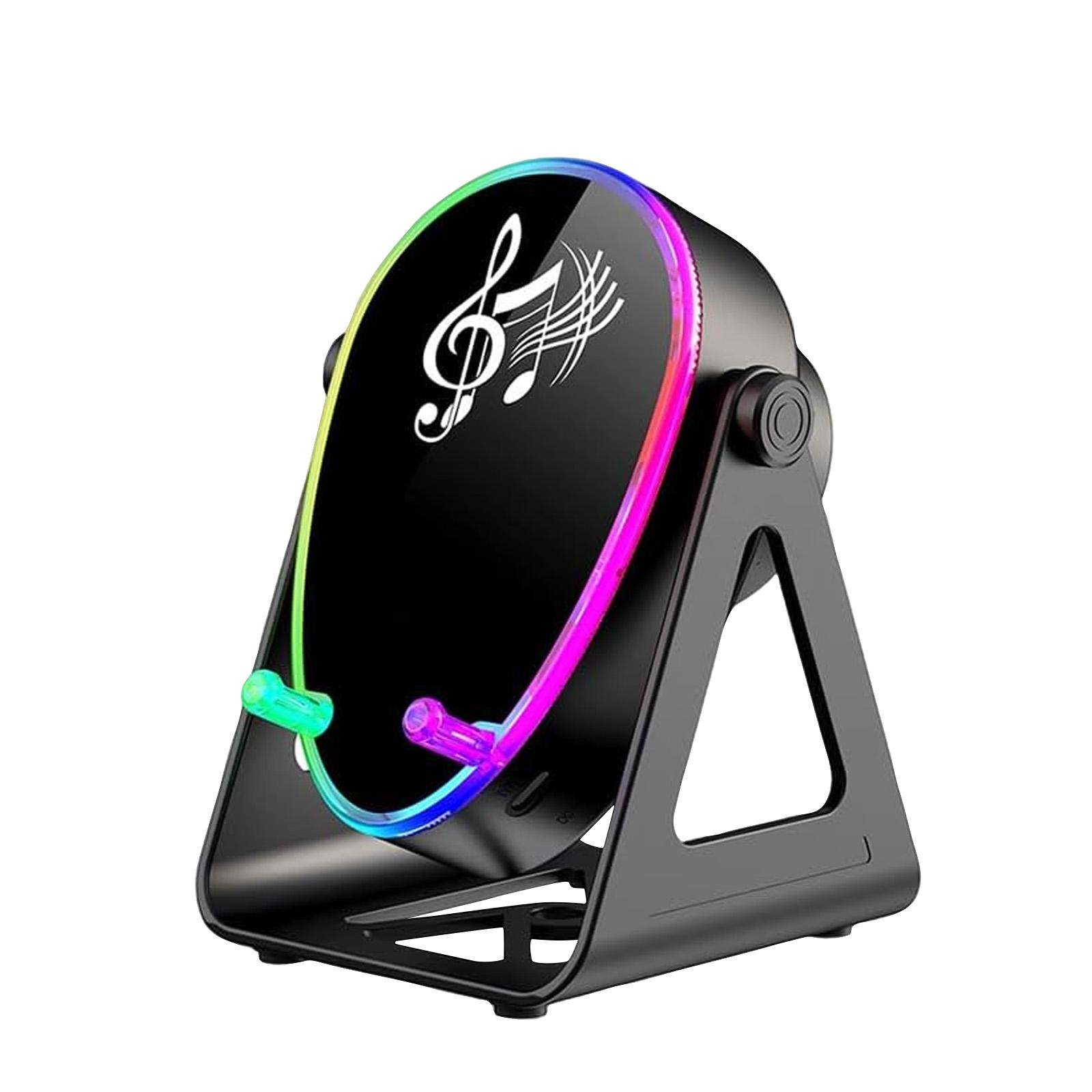 

5 In 1 Wireless Bluetooth Speaker With Phone Holder Features 360° Adjustable Stand And Colorful Lights Long Battery Life With Bass One Size