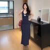 Beach Skirt Niche Non-collision Seaside Vacation Daughter Wind Sexy Hot Girl Long Neck Suspender Dress Female Summer
