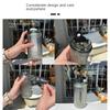 Creative Simple Frosted Coffee Color Cup with Straw Office Men's and Women's Tea Compartment Flower Tea Cup Student Home Dormitory Plastic Cup