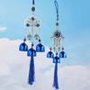 Glass Blue Eyes Wind Chime Handmade Metal Car Pendant Hanging Wind Chime  Wall Hanging