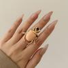 Punk Style Retro Insect Ring Macaron Color Enamel Beetle Ring Beetle Opening Ring  Decoration