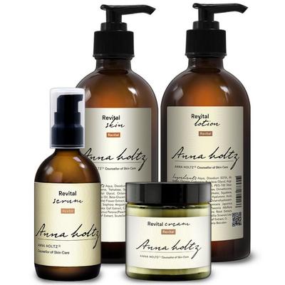 Anna Holtz Wrinkle Improvement Moisturizing Nutrition Intensive Care Skin Lotion Essence Cream 4-Piece Set