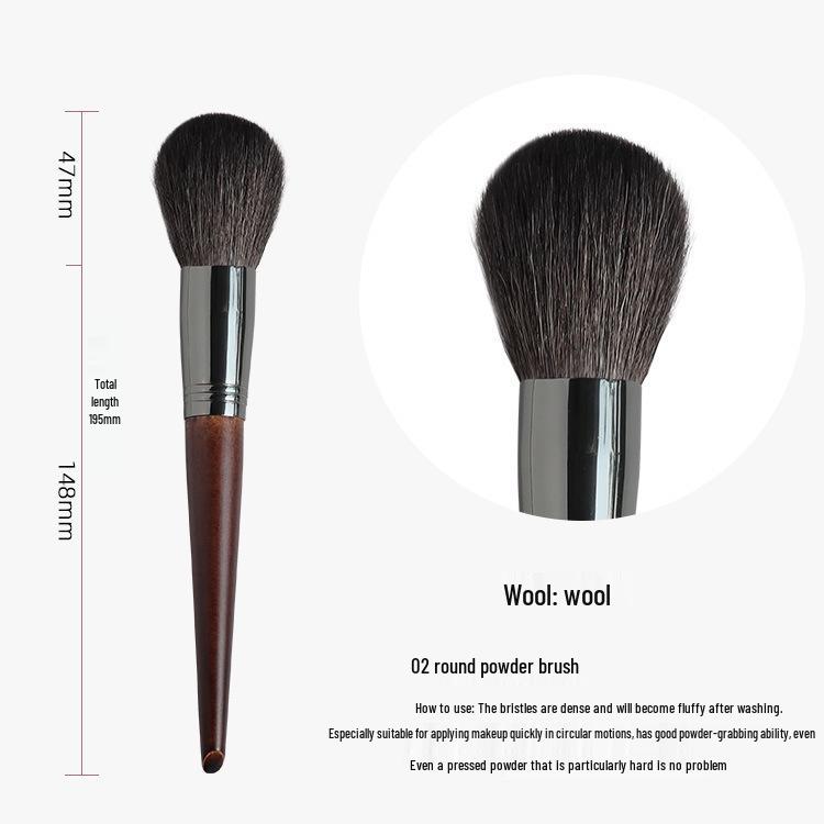 Wool Highlighting Makeup Brush Set - 24 Pieces: Includes MUF Series Concealer & Loose Powder Brushes