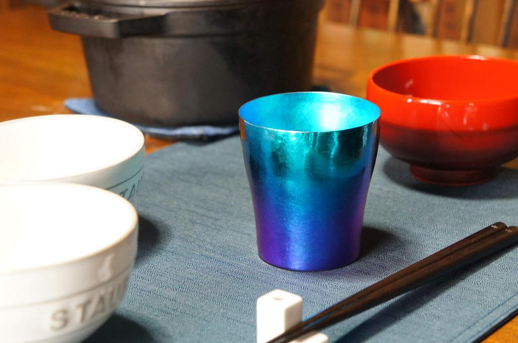 HORIE Gradient Titanium Double-walled Tumbler, Rei Hana Titanium, 250cc, UMI Grand Blue, T15KM250G13