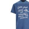 Polo Ralph Lauren T-shirt a maniche corte con girocollo e stampa a motivo di lettere Uomo Top Blu scuro 710936359-001