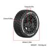 4PCS 60mm 1/14 High Grip On-Road Rally Tires Wheels For MJX 14301 14302 14303 14304 RC Car Upgrade Parts
