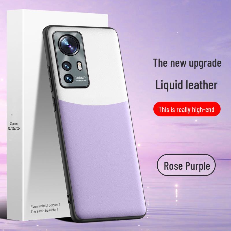 

Чехол для телефона Xiaomi 12 Liquid Leather: Противопадающий, противообрастающий, цельный корабль. Xiaomi 12