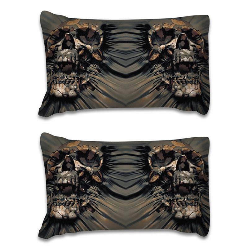 Timeless Skull 3d Duvet Quilt Cover With Pillow Case Reversible Bedding Set For Stylish Interiors