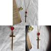 Gothic Geometric Pendant Necklace With Cross Chain For Party Wear