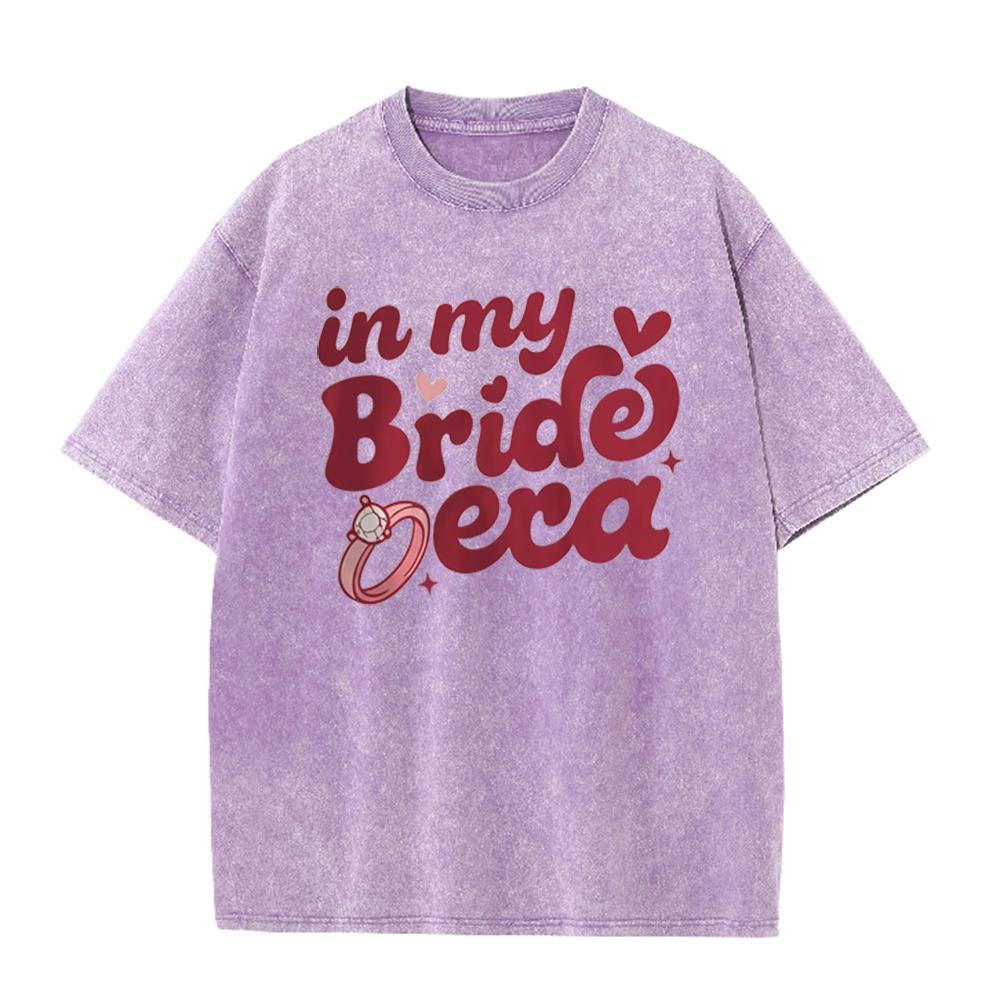 Mens Graphic T Shirt In My Bride Era Wedding Print Short Sleeve Crew Neck Casual Summer Tee Bridal Party Streetwear Fashion Top