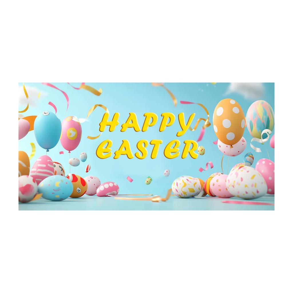 Easter Garage Door Decoration Happy Easter Garage Door Banner Large Easter Egg Spring Heavy Duty Flag Pole Holder For Trucks