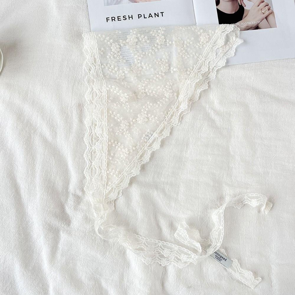 Embroidered Lace Triangle Scarf Ethnic Style Skirt Curtain  Scarf Accessories