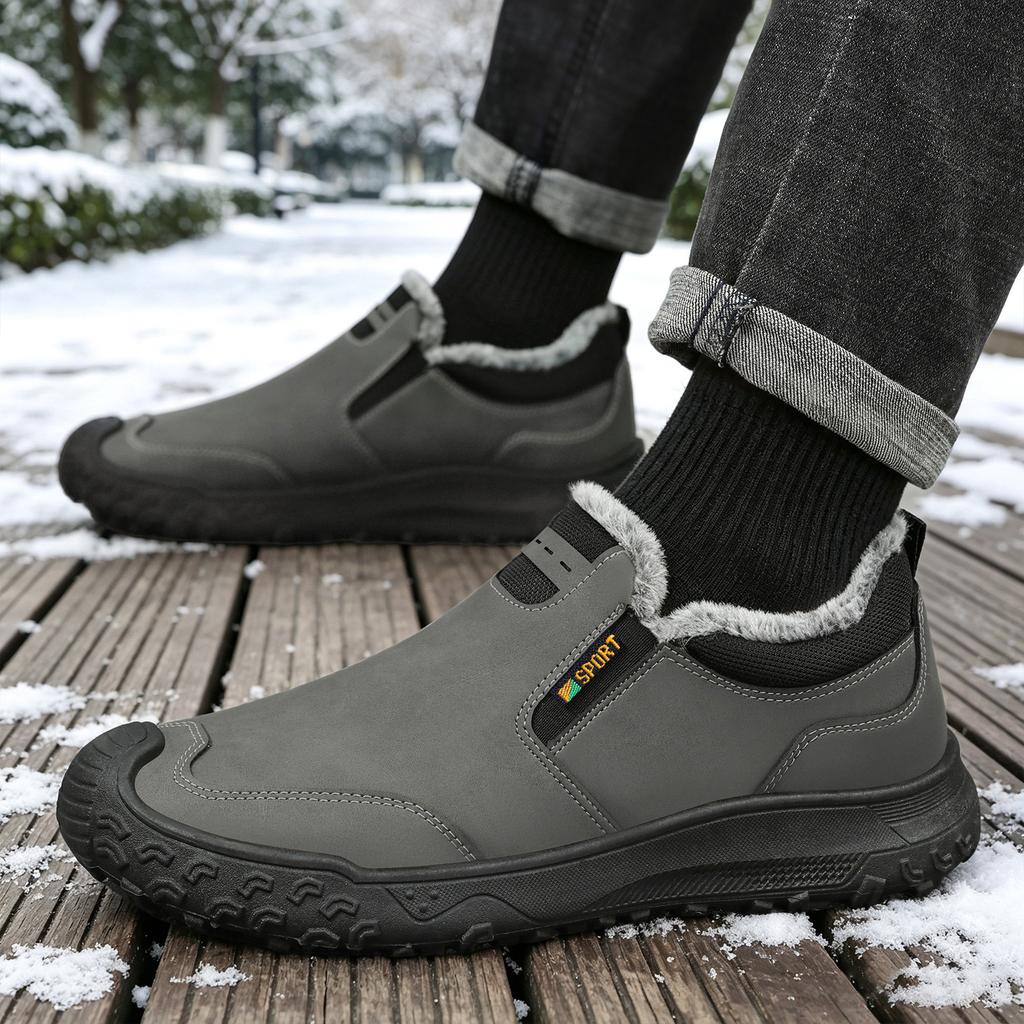 Men's Snow Boots Casual Thickened Warm Non Slip Cotton Boots Winter Men's Shoes