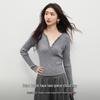 Women's Faux Two-Piece V-Neck Knit Sweater
