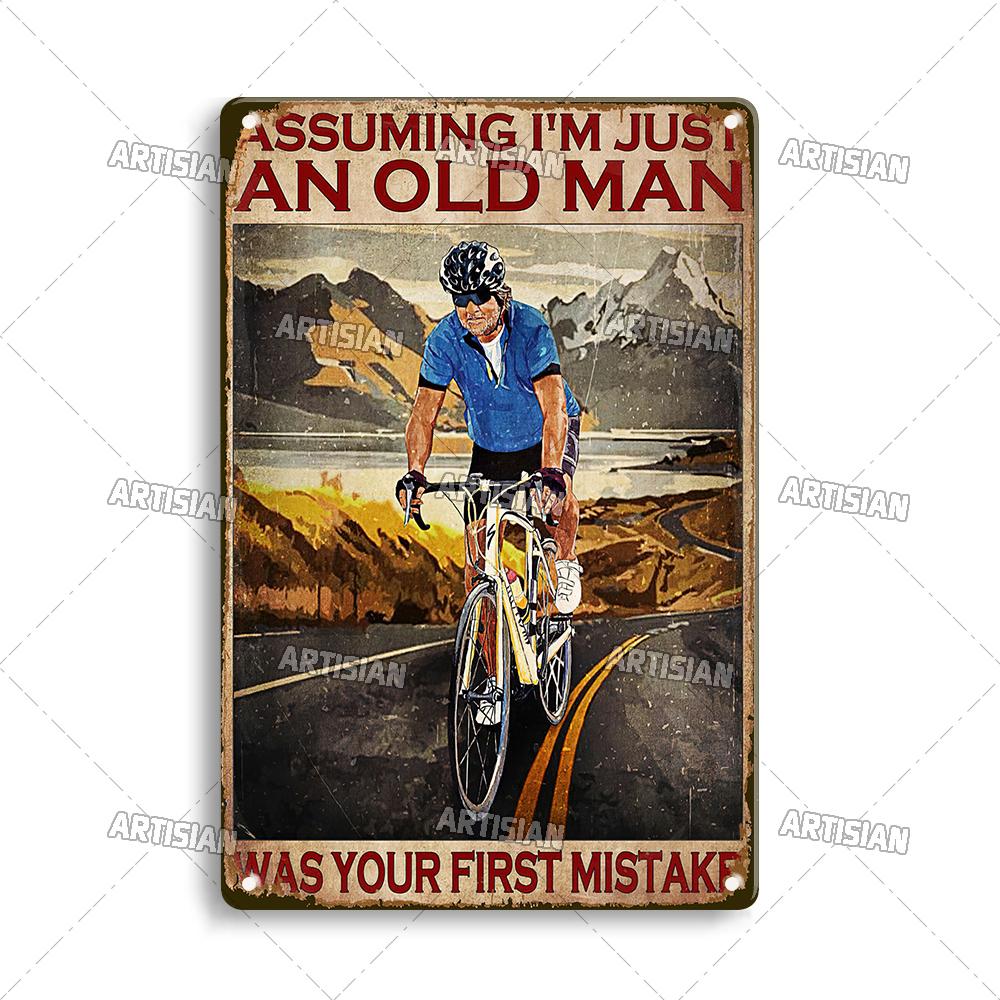 

Артизанальный велосипедный металлический знак велосипедный спорт жестяная табличка велосипедный декоративный плакат настенный декор гараж бар паб клуб отель кафе кухня 7.8x11.8inch